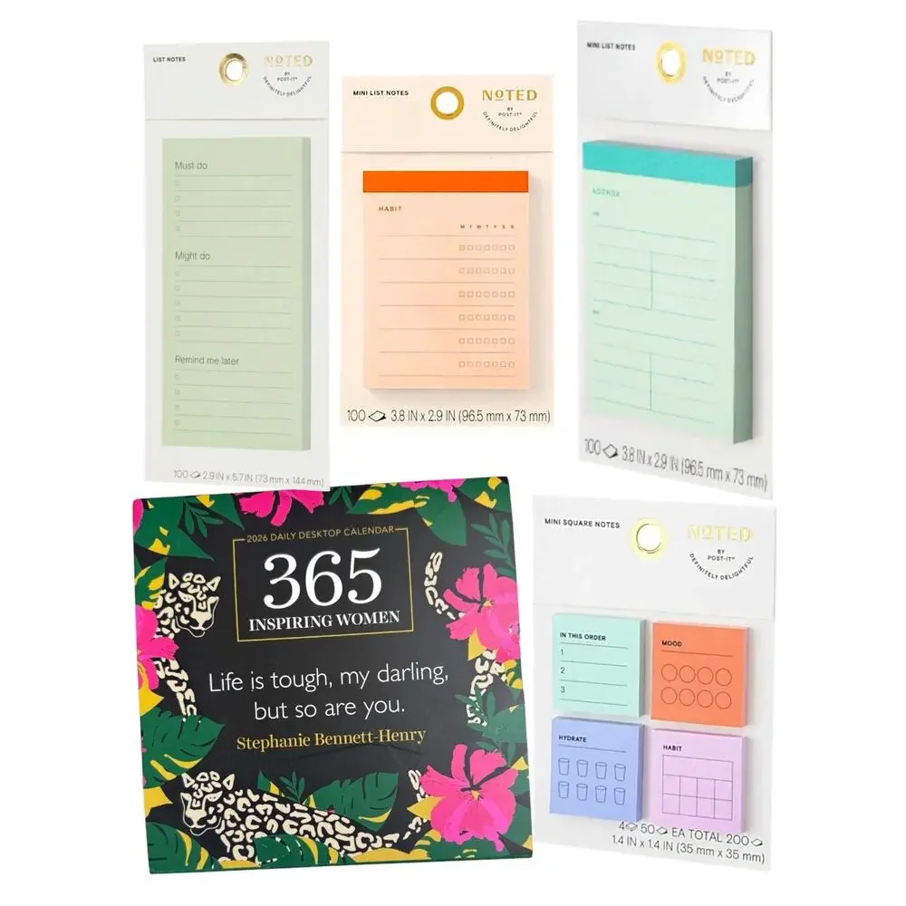 Daily Calendar desktop decor organization bundle office planner accessories